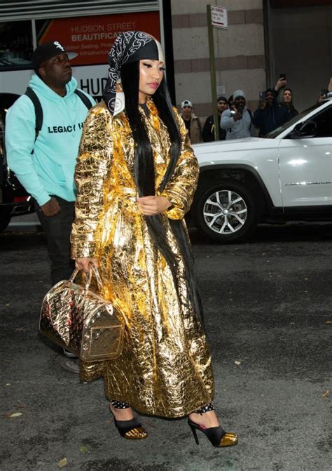 nicki minaj gold jacket